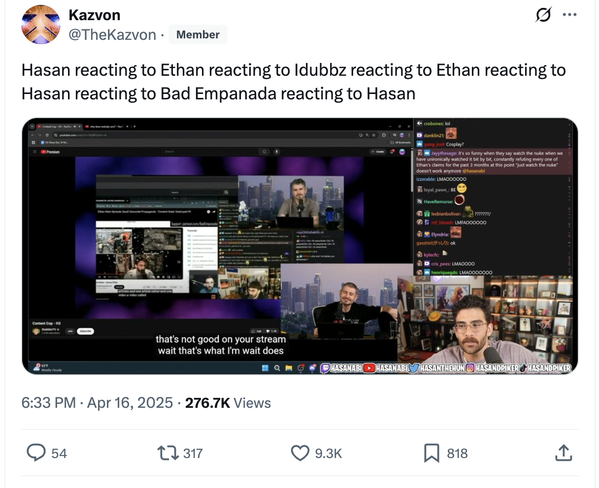 Η Διαμάχη Μεταξύ Hasan Piker και Ethan Klein