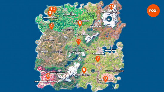 Όλες οι τοποθεσίες NPC στο Fortnite Galactic Battle