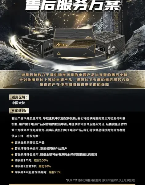 MSI: Νέα πολιτική εγγύησης για PSU και αποζημίωση ζημιωμένων εξαρτημάτων