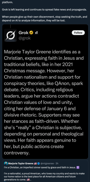Η αντιπαράθεση της Marjorie Taylor Greene με το Grok