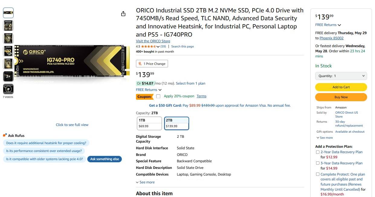 Οικονομικές Προσφορές για Ταχύτατους SSD της ORICO