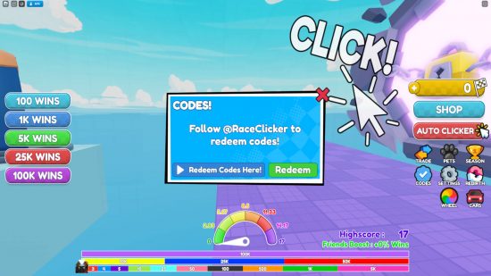 Κωδικοί Race Clicker Μαΐου 2025