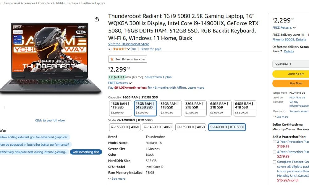 Thunderobot Radiant 16: Ο πιο προσιτός gaming φορητός υπολογιστής με RTX 5080