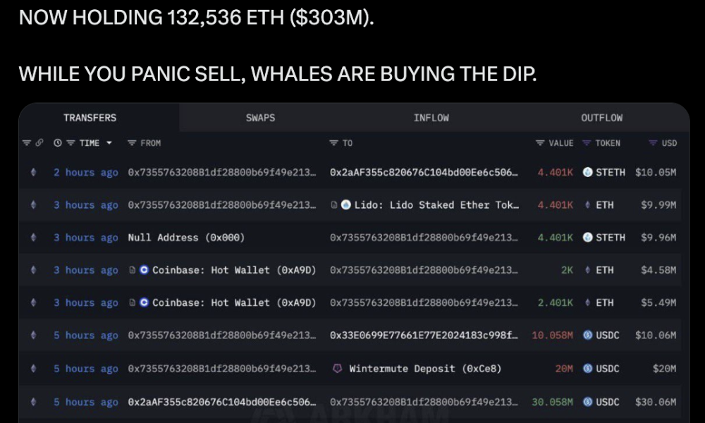 Η στρατηγική των Ethereum Whales σε περιόδους κρίσης