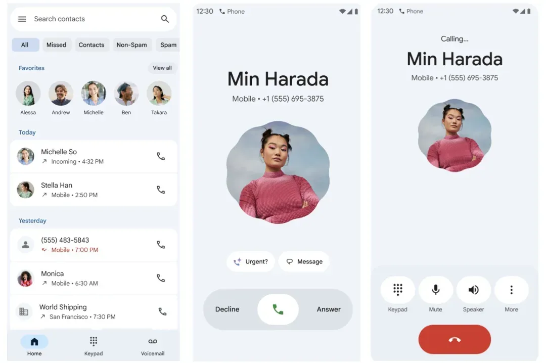 Η νέα ανασχεδιασμένη εφαρμογή Google Phone με Material 3