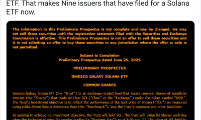 Η Invesco και η Galaxy καταθέτουν αίτηση για Spot Solana ETF