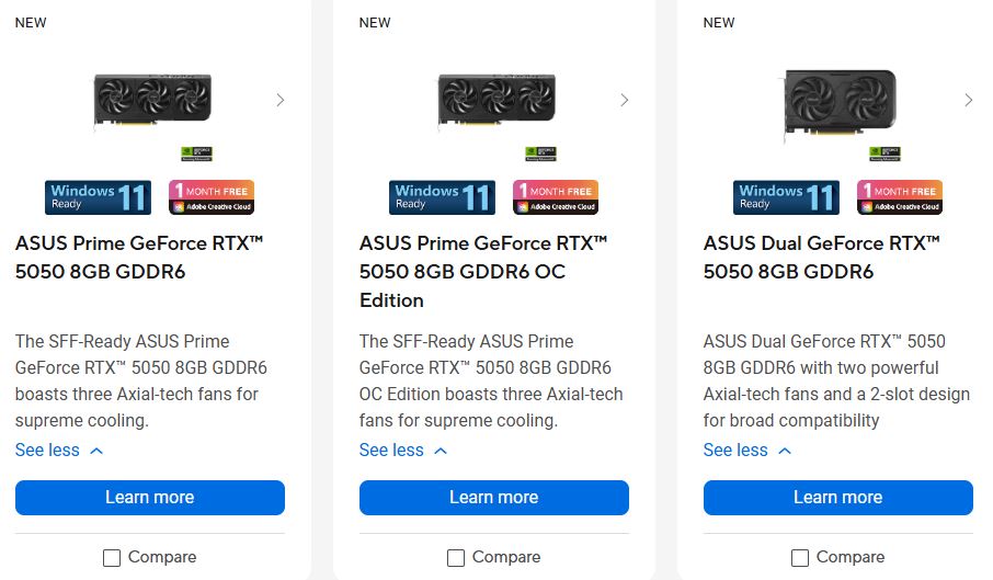 Η νέα γενιά GeForce RTX 5050: Οι προτάσεις των ASUS, GIGABYTE, MSI και ZOTAC