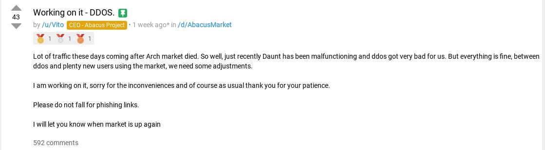Η εξαφάνιση της Abacus Market και οι υποψίες για exit scam