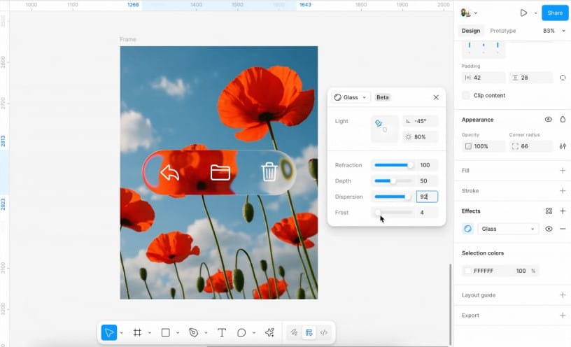 Νέο εφέ γυαλιού από τη Figma και το Apple Glass Kit