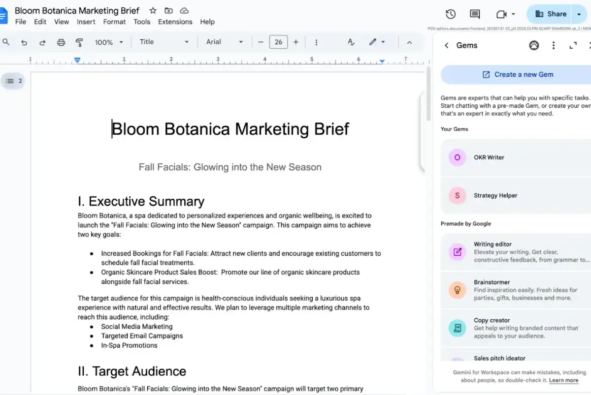 Η Google Ενσωματώνει Προσωπικούς Βοηθούς AI στις Εφαρμογές Workspace