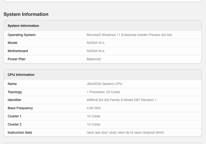 Η νέα αποκάλυψη του Nvidia N1X SoC με ισχυρές GPU δυνατότητες
