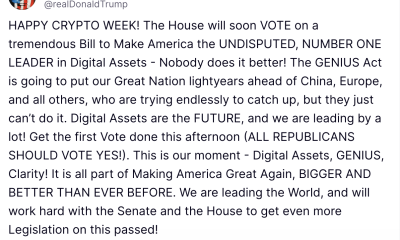 Ο Τραμπ Καλεί τους Ρεπουμπλικάνους να Υποστηρίξουν το GENIUS Act