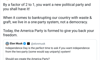 Ο Τραμπ Κατηγορεί τον Μασκ για Δημιουργία Πολιτικού Κόμματος