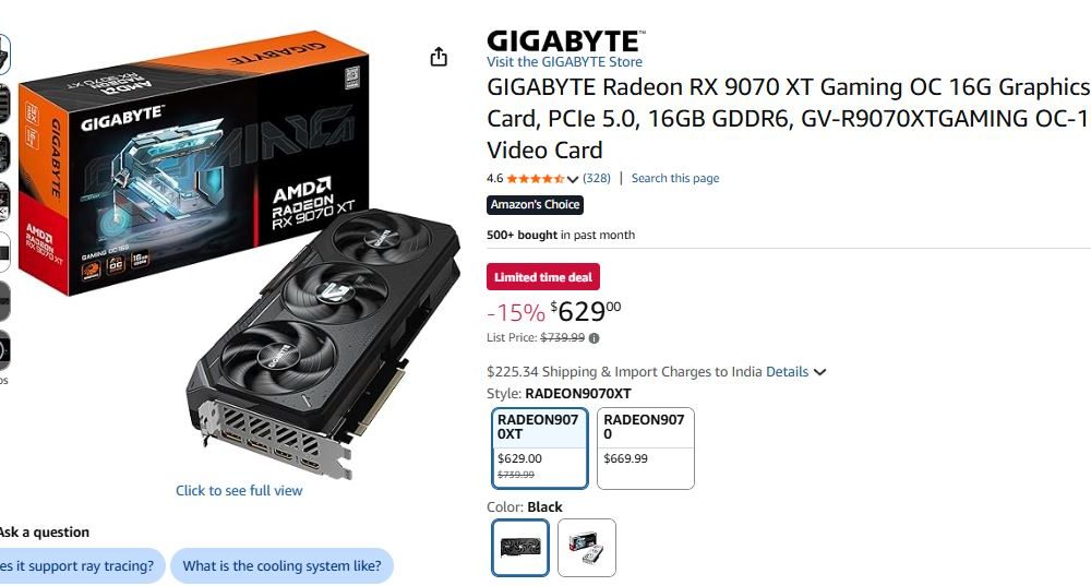 RX 9070 XT: προσφορά στο Amazon στα 9